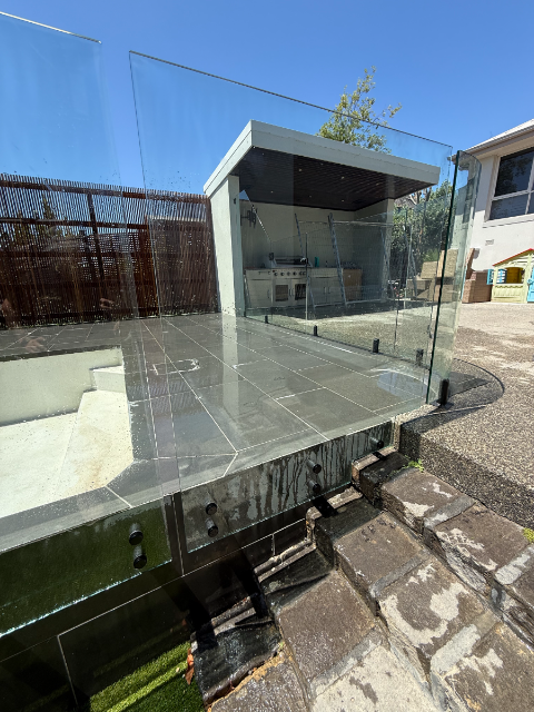 Glass fencing, architectural home